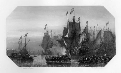 Piet Pieterszoon Hein trae la flota de plata, Países Bajos, 1629 c1870