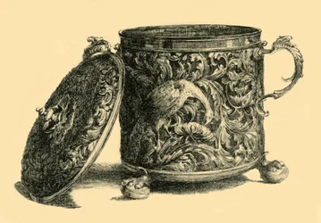 Copa y tapa de plata dorada, 1669-1670, 1881
