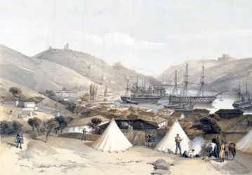 Balaklava mirando hacia el mar, 1855.