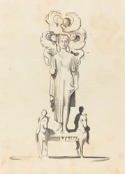 Figura de bronce de Minerva, encontrada en el túmulo de Aquiles