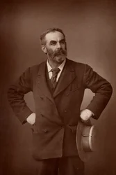 "John Burns (1858-1943) Político laborista (socialista) inglés. (woodburytype)