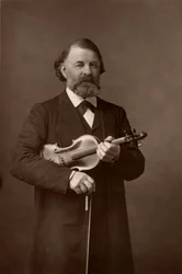 " Joseph Joachim (1831-1907) Violinista húngaro, compositor y Director del Conservatorio de Berlín (woodburytype)