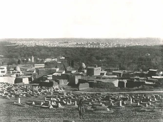 Panorama de la Ciudad desde Sulhieh, Damasco, Siria Otomana