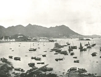 East Point mostrando Victoria Hills, Hong Kong, 1895