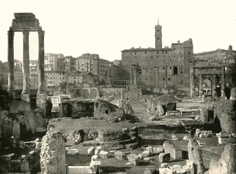 Vista general del Foro, Roma, Italia, 1895