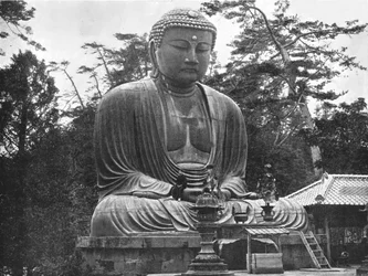 El Gran Daibutsu, Kamakura, Japón, 1895