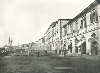 La Marina, Mesina, Sicilia, Italia, 1895