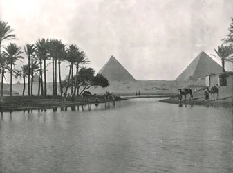 Las Pirámides y el Nilo, Gizeh, Egipto, 1895