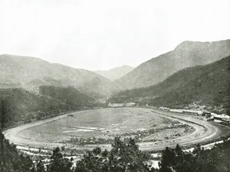 El Hipódromo desde la Colina de Morrison, Hong Kong, 1895