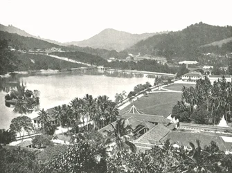 Vista desde el Paseo de Lady Horton, Kandy, Ceilán, 1895