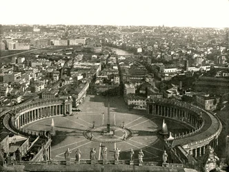 Vista desde la cúpula de San Pedro, Roma, Italia, 1895