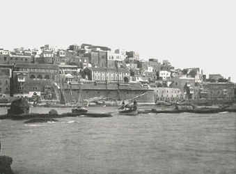 Vista desde el mar, Jaffa, Palestina, 1895