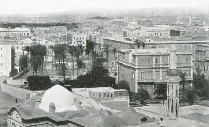 Vista de la ciudad de Alejandría, Egipto, 1895