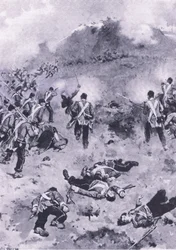 Asalto al Redan, ilustración de British Battles on Land and Sea, 1915
