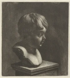 Busto de niño, mirando a la derecha
