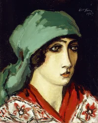 Ruth con tocado verde
