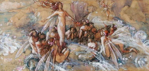 Un festival (lápiz, acuarela y gouache sobre papel)