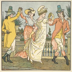 Ilustración en color para "sur le pont d