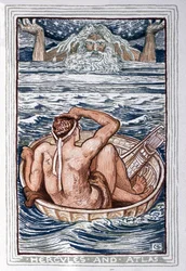 Heracles y Atlas, c.1900 (ilustración)