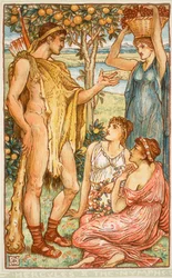 Hércules y las ninfas, ilustración de 