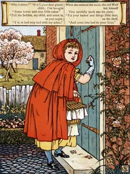 Caperucita Roja, por John Lane, Libros de Imágenes de Walter Crane, Londres y Nueva York, s.f. 20 de diciembre