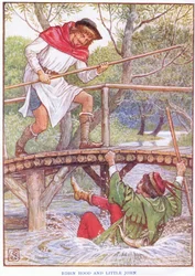 Robin Hood y Little John, c.1920