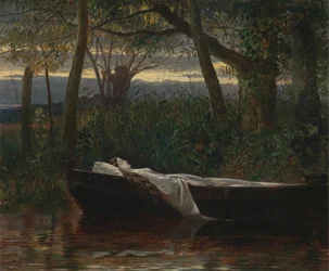 La dama de Shalott [1862, Royal Academy of Arts, Londres, catálogo de exposición].