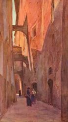 Una calle en Siena, c1900 1913