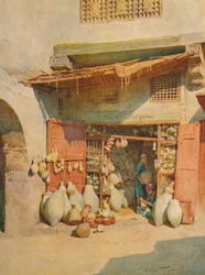 Bazar de Cerámica en un Pueblo del Nilo, c1905, 1912