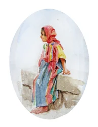 Joven árabe (acuarela)