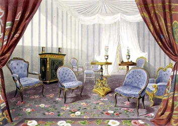 Palacio de Cristal, la Sala de Retiro de la Reina, de Recuerdos de la Gran Exposición