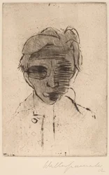 Rostro sombrío, Autorretrato