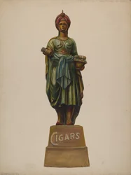 Figura de Tienda de Cigarros, c. 1937