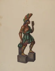 Indio de tienda de cigarros, c. 1936