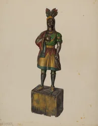 Indio de tienda de cigarros, c. 1936