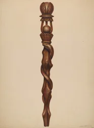 Cetro de talla de leñador, c. 1938