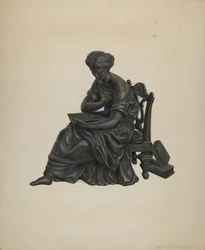 Decoración de Reloj de Estatua, c. 1939