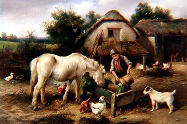 Un Patio de Granja en Devonshire