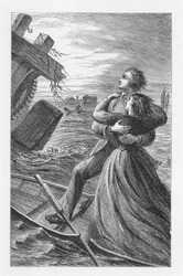 Escena de El molino del Floss de George Eliot, c. 1880