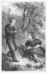 Escena de El molino junto al Floss de George Eliot, c1880