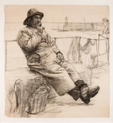 Pescador Fumando una Pipa