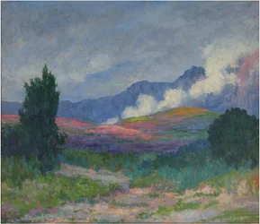 Nubes en una cordillera, c.1915 (óleo sobre lienzo)