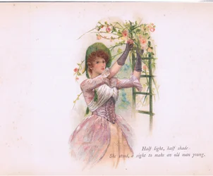 Media luz, media sombra, ilustración de Tennyson Pictures publicado por E P Dutton & Co, c. 1900