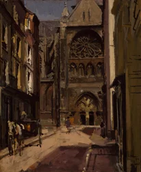 La Rue Pecquet, Dieppe, Francia, 1900 Walter Richard Sickert d. 1942