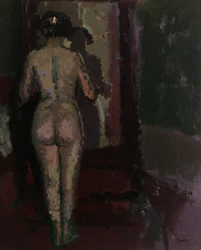 Desnudo en el espejo, Sally, c.1907-09