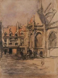 Rue Sainte Catherine y las viejas arcadas, Dieppe, c.1900
