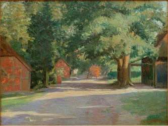 Calle de pueblo en verano