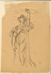 Estudio de Figura con Brazo Levantado