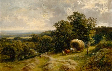 Transportando Heno cerca de Brockham, Surrey