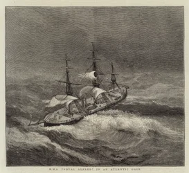 HMS Royal Alfred en una Tormenta Atlántica